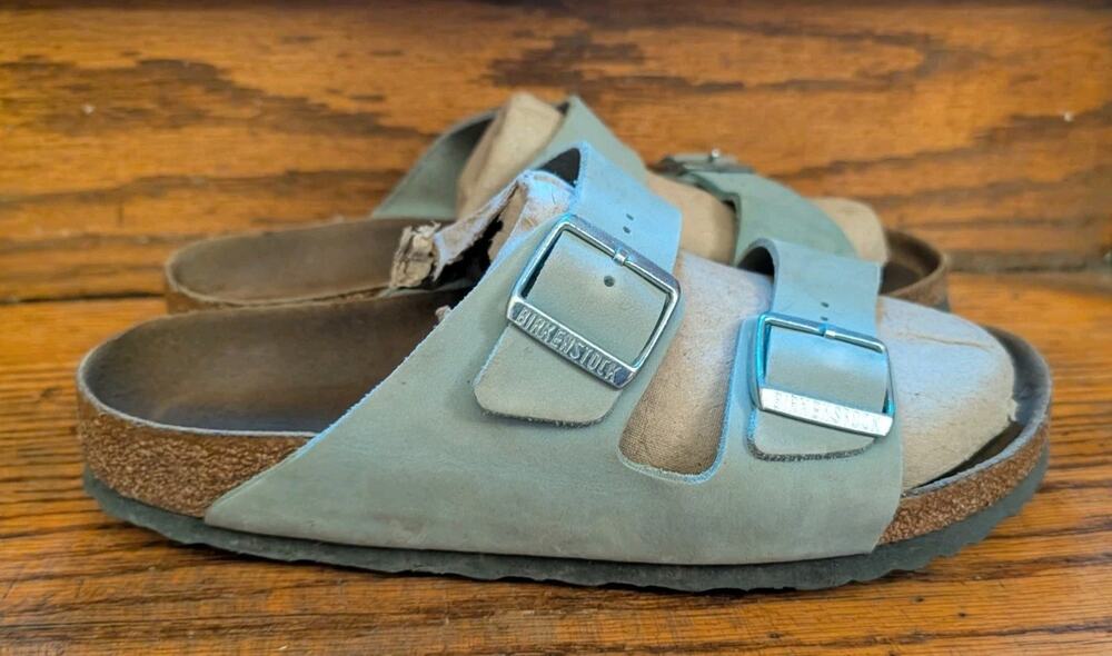 Birkenstock Arizona Light Aqua Footbed Sandals Shoes Womens 11-11.5, Men's 9-9.5